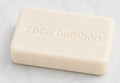 Close up of unscented Coco Bamboo dish soap bar
